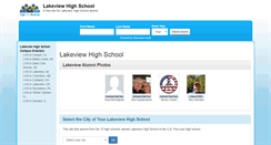 Desktop Screenshot of lakeviewhighschoolalumni.com