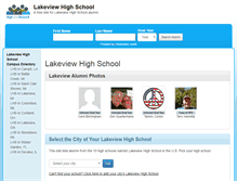 Tablet Screenshot of lakeviewhighschoolalumni.com